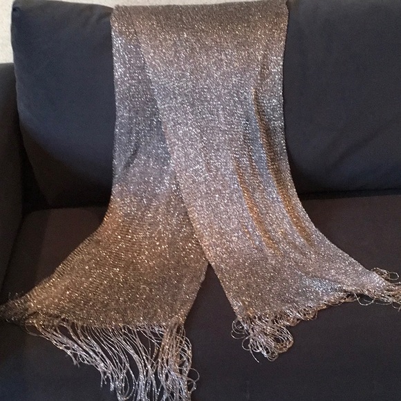 Beautiful silver shimmering scarf